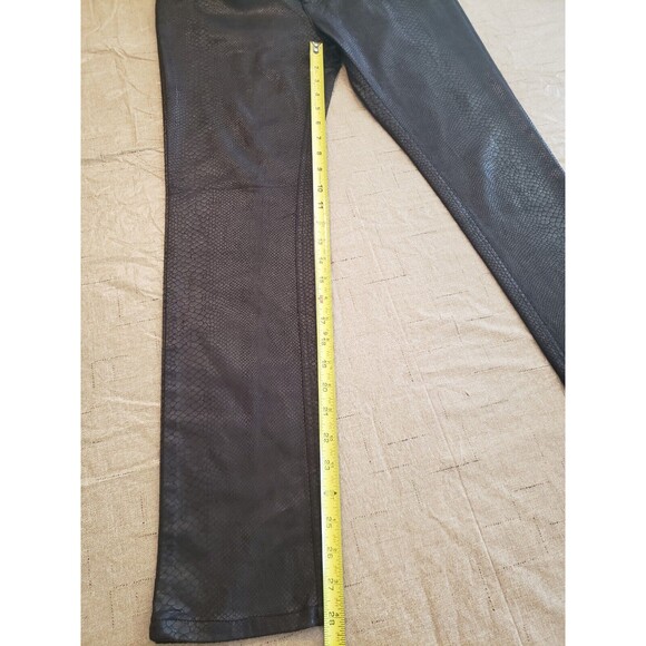 $118 Eric Jenny Jean Sz 4 Tummy Control Textured MID Rise Black Snakeskin Pants - Picture 13 of 14